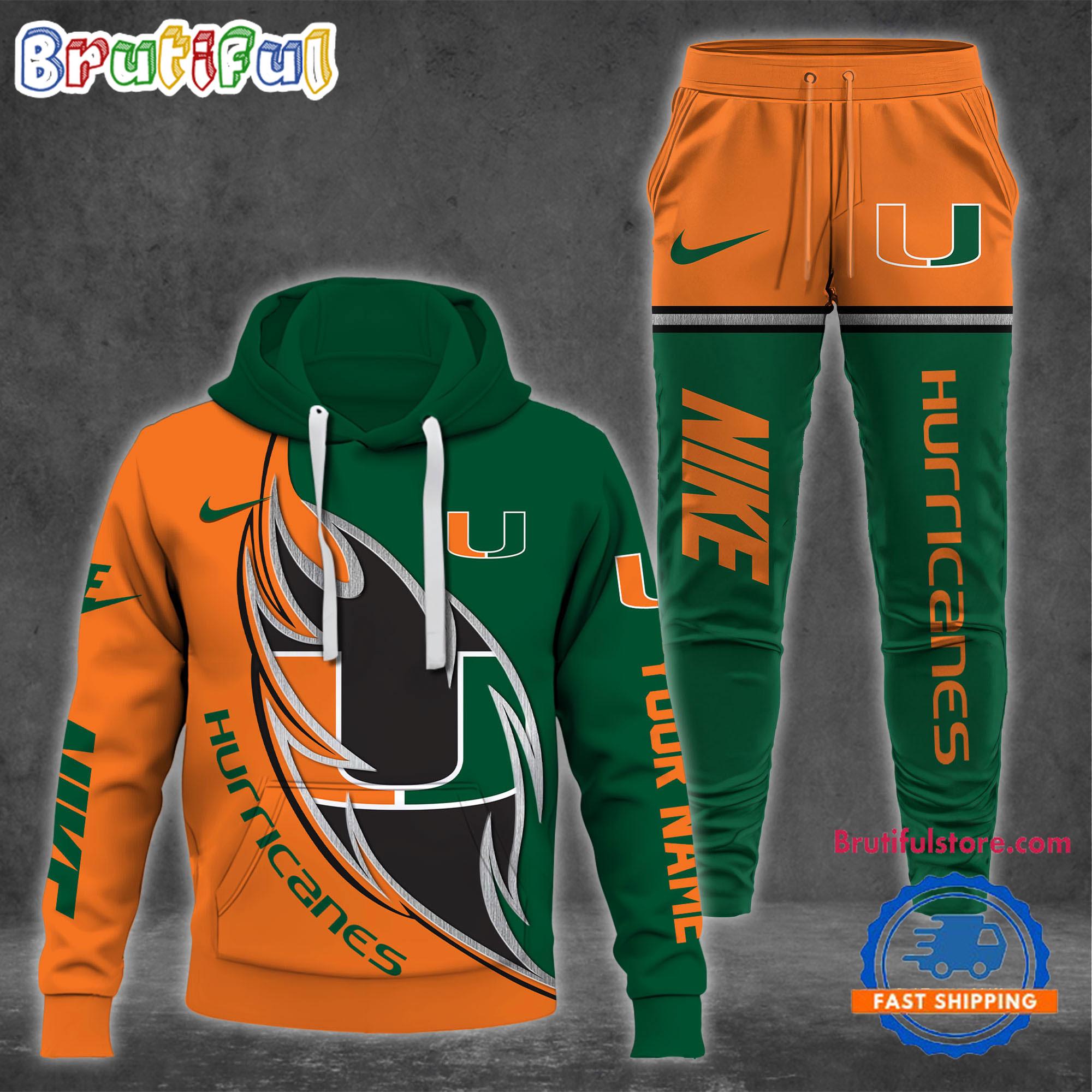 NCAA Miami Hurricanes Special Sport Team Design Hoodie And Pants