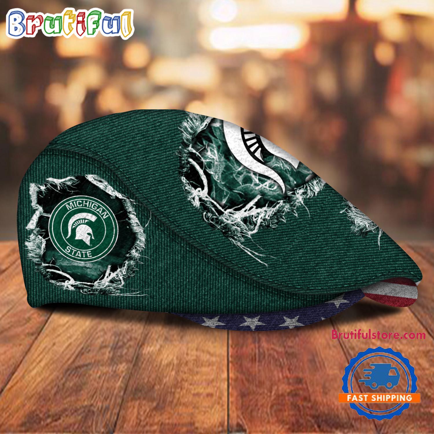 NCAA Michigan State Spartans Sport Team Design Jeff Cap
