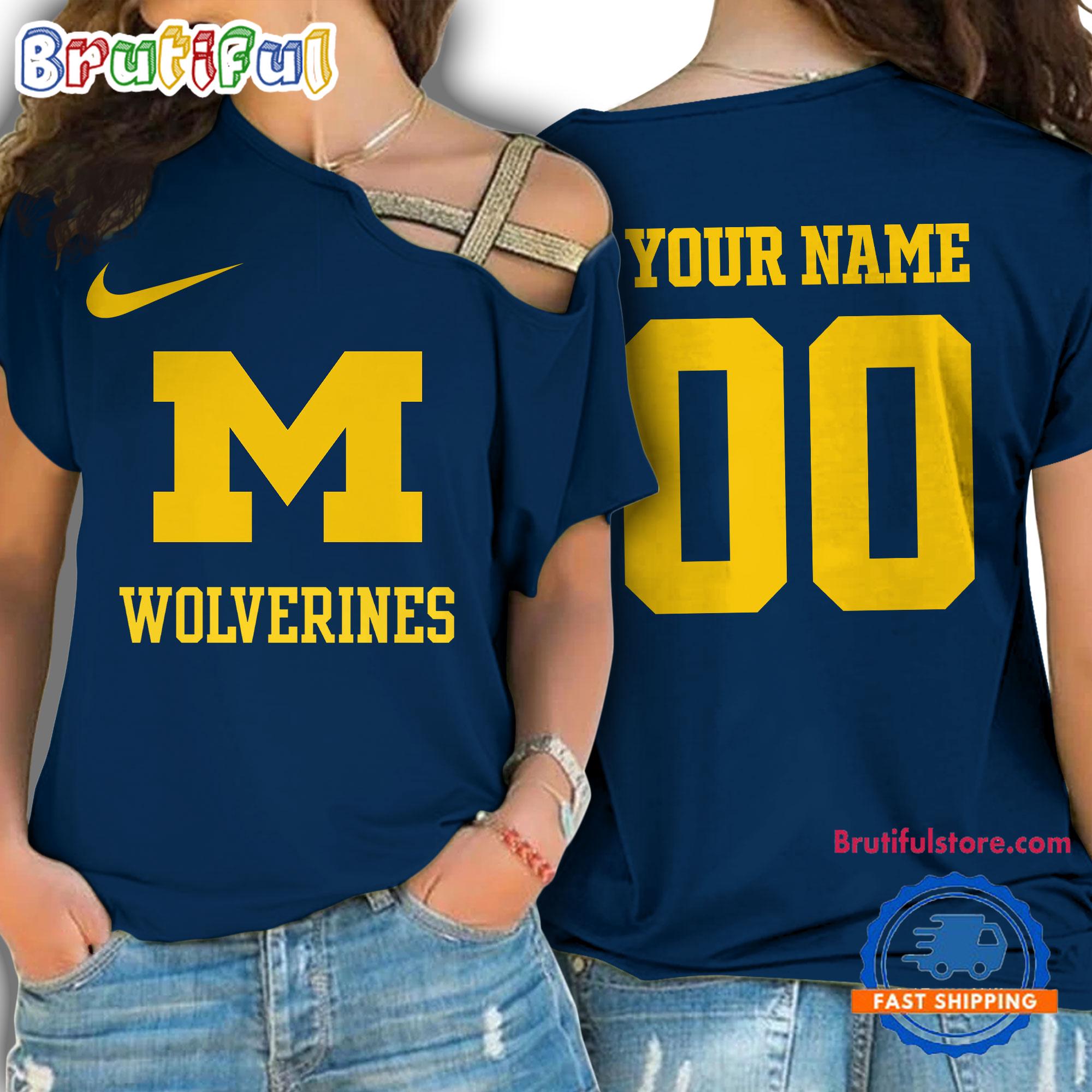 NCAA Michigan Wolverines Special Sport Team Custom Women's One Shoulder Shirt
