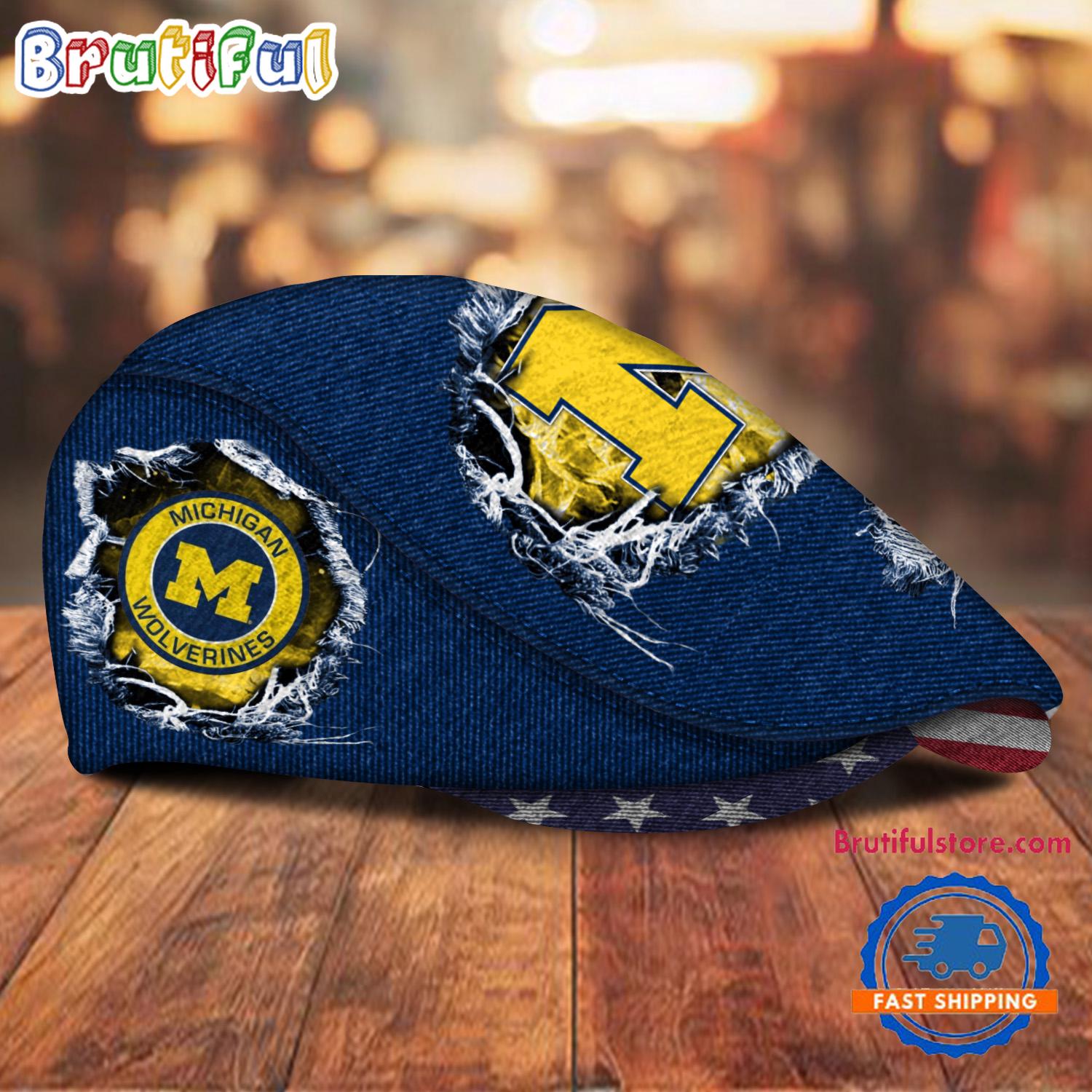 NCAA Michigan Wolverines Sport Team Design Jeff Cap
