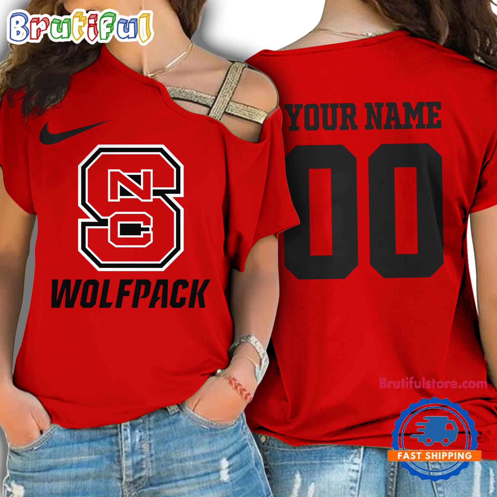 NCAA NC State Wolfpack Special Sport Team Custom Women's One Shoulder Shirt