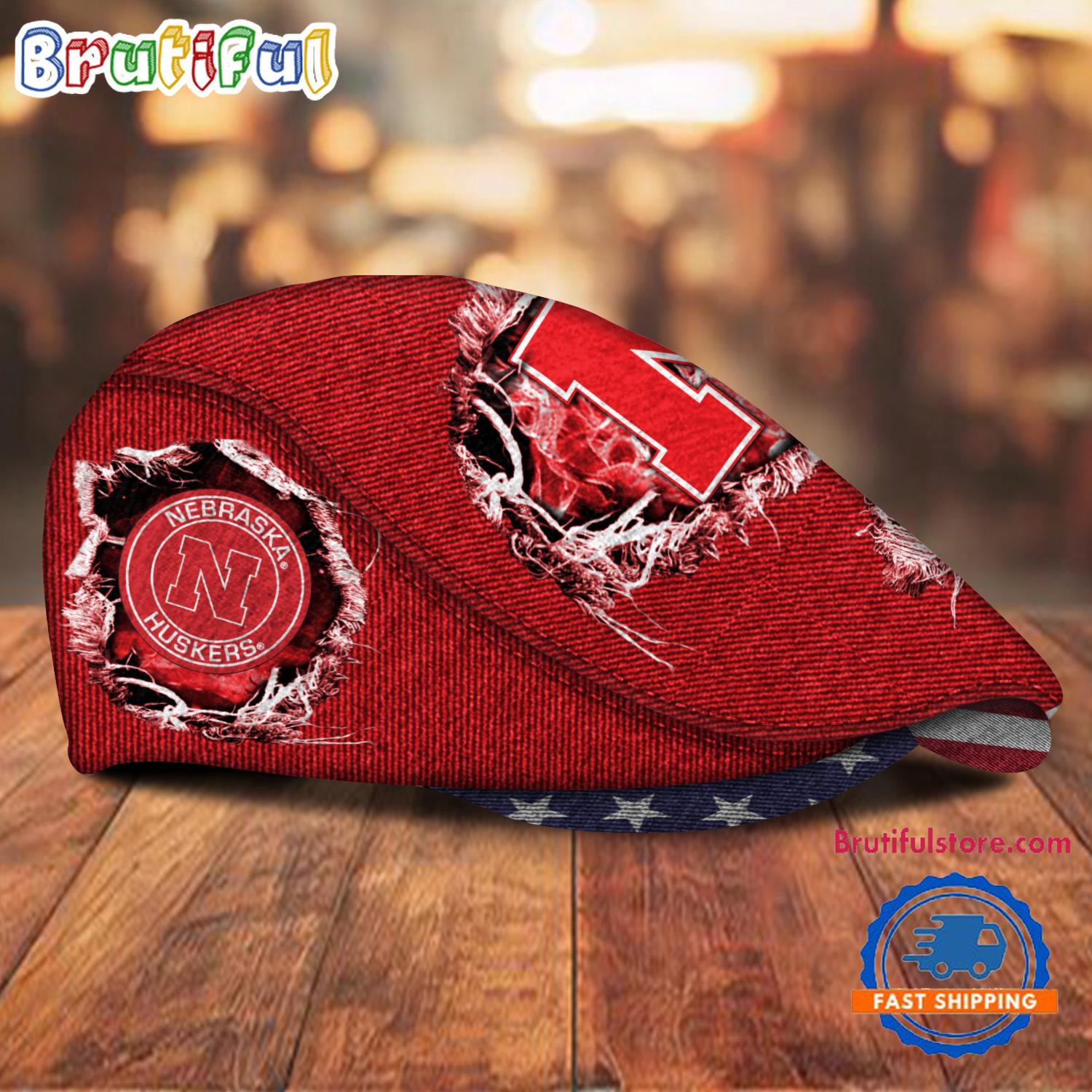 NCAA Nebraska Cornhuskers Sport Team Design Jeff Cap
