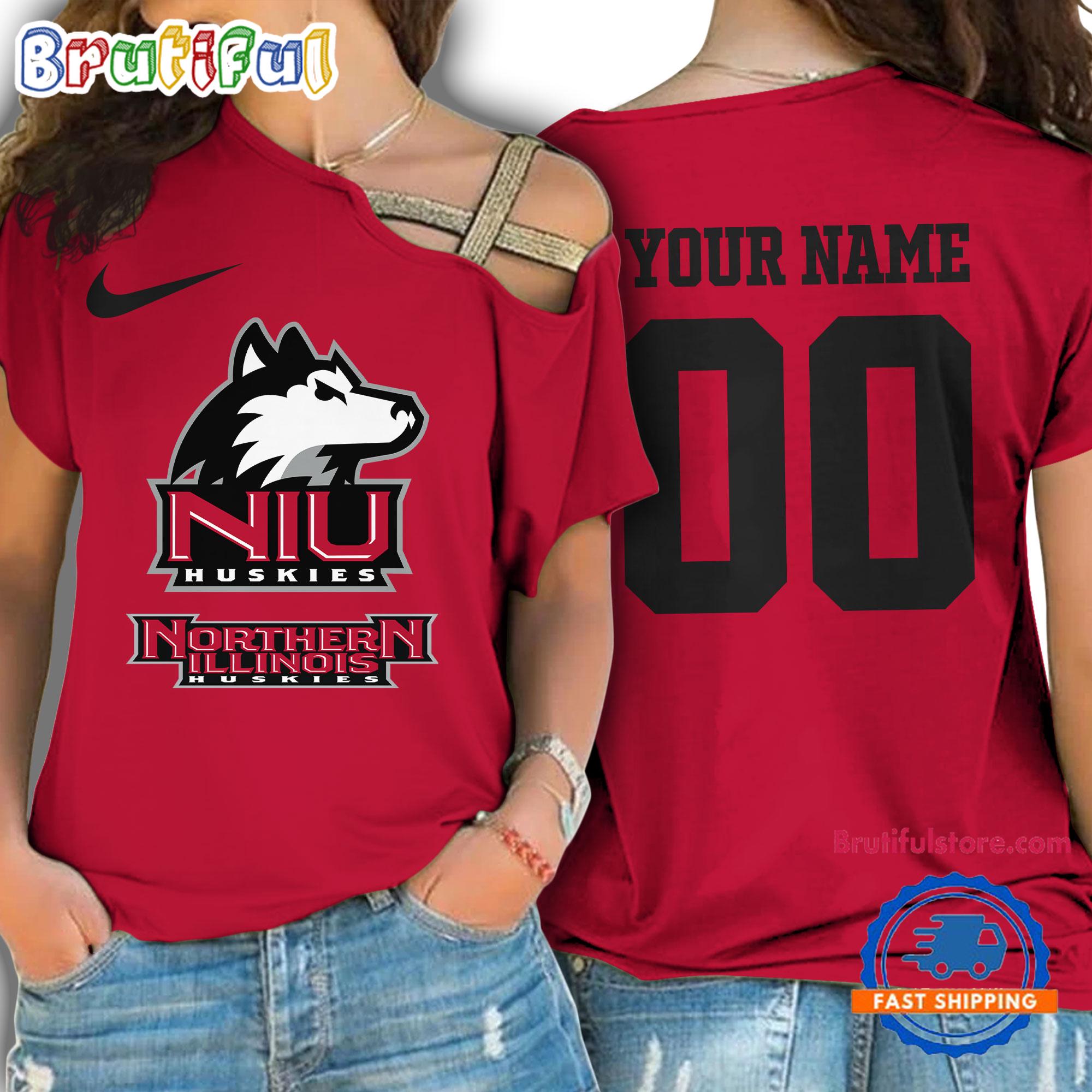 NCAA Northern Illinois Huskies Special Sport Team Custom Women's One Shoulder Shirt