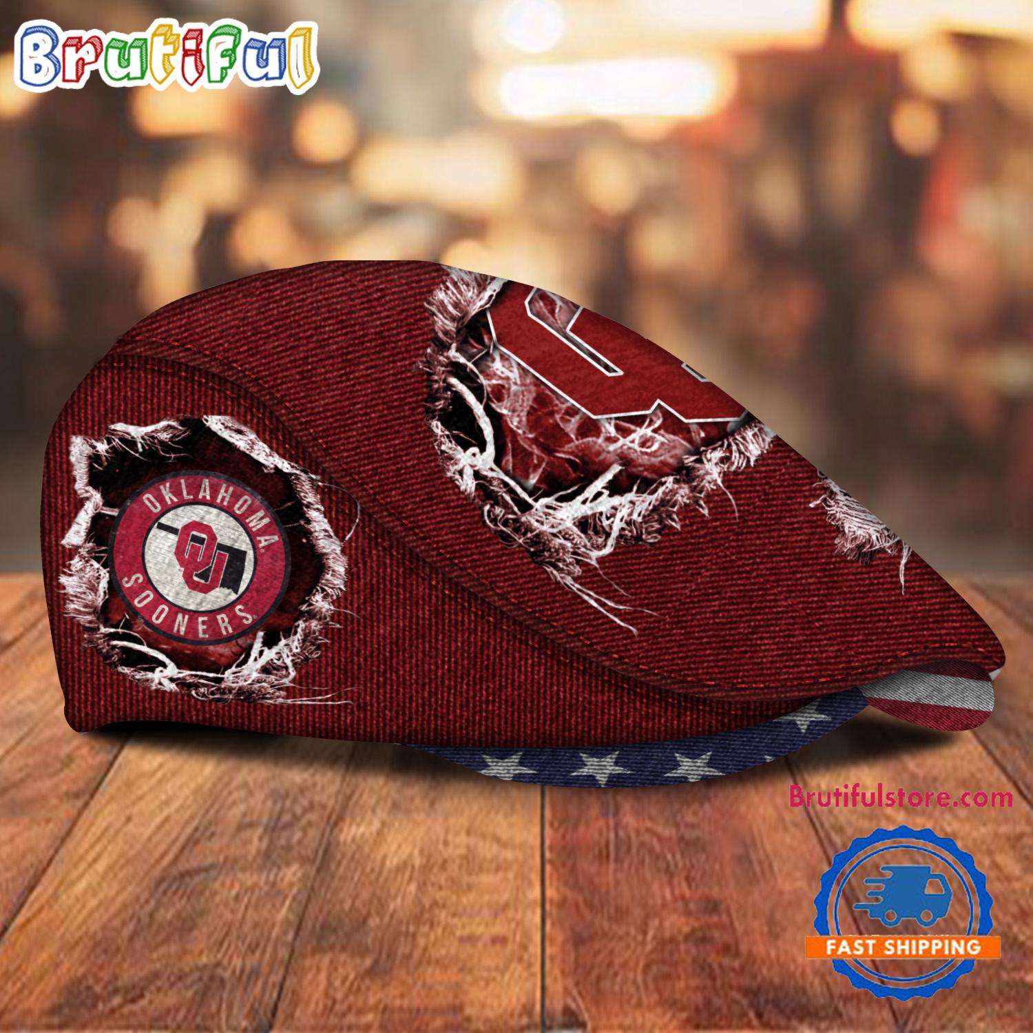 NCAA Oklahoma Sooners Sport Team Design Jeff Cap