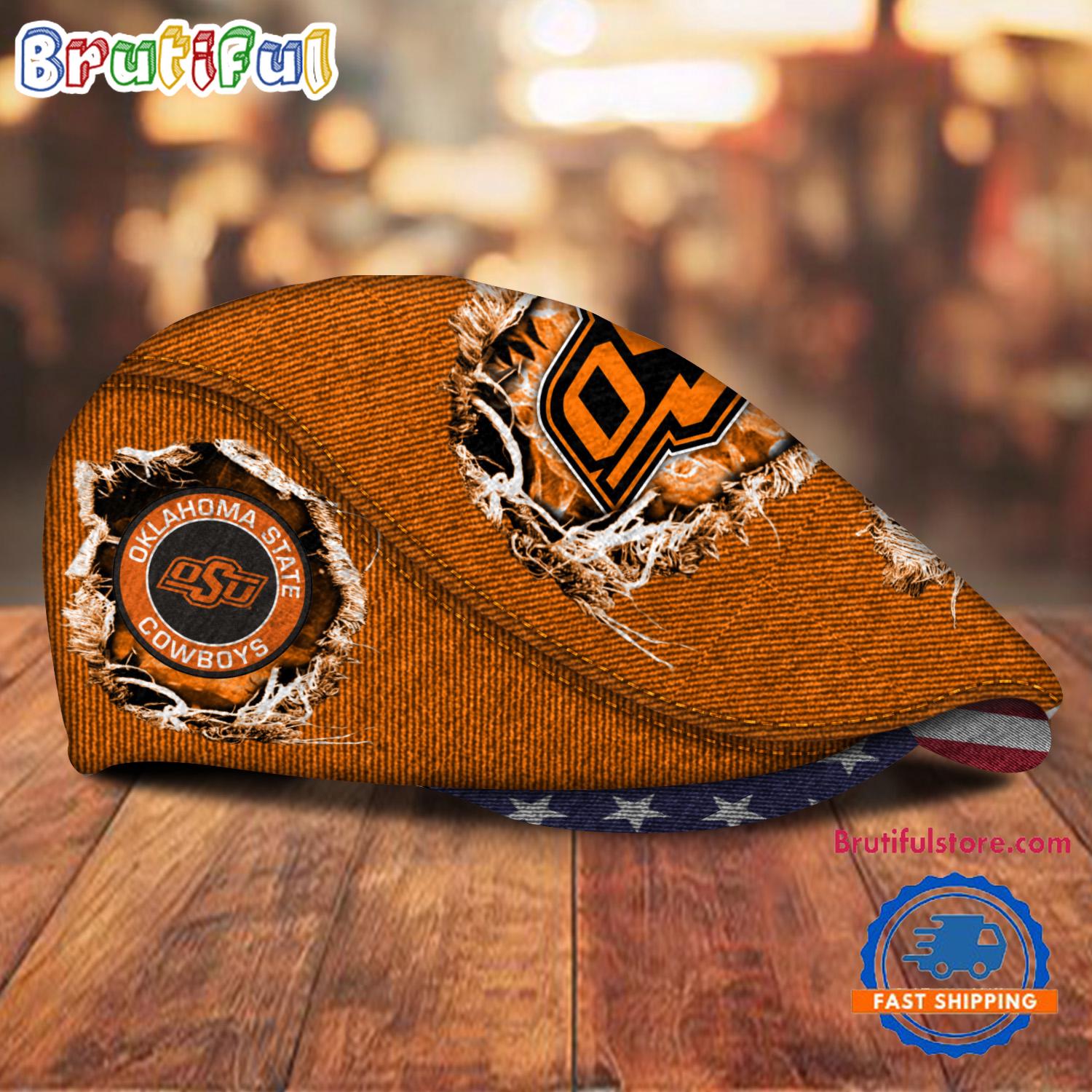 NCAA Oklahoma State Cowboys Sport Team Design Jeff Cap