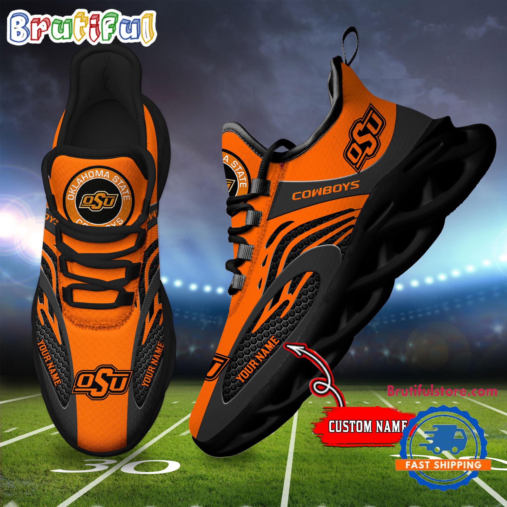 NCAA Oklahoma State Cowboys Sport Team New Design Max Soul Shoes Sneaker