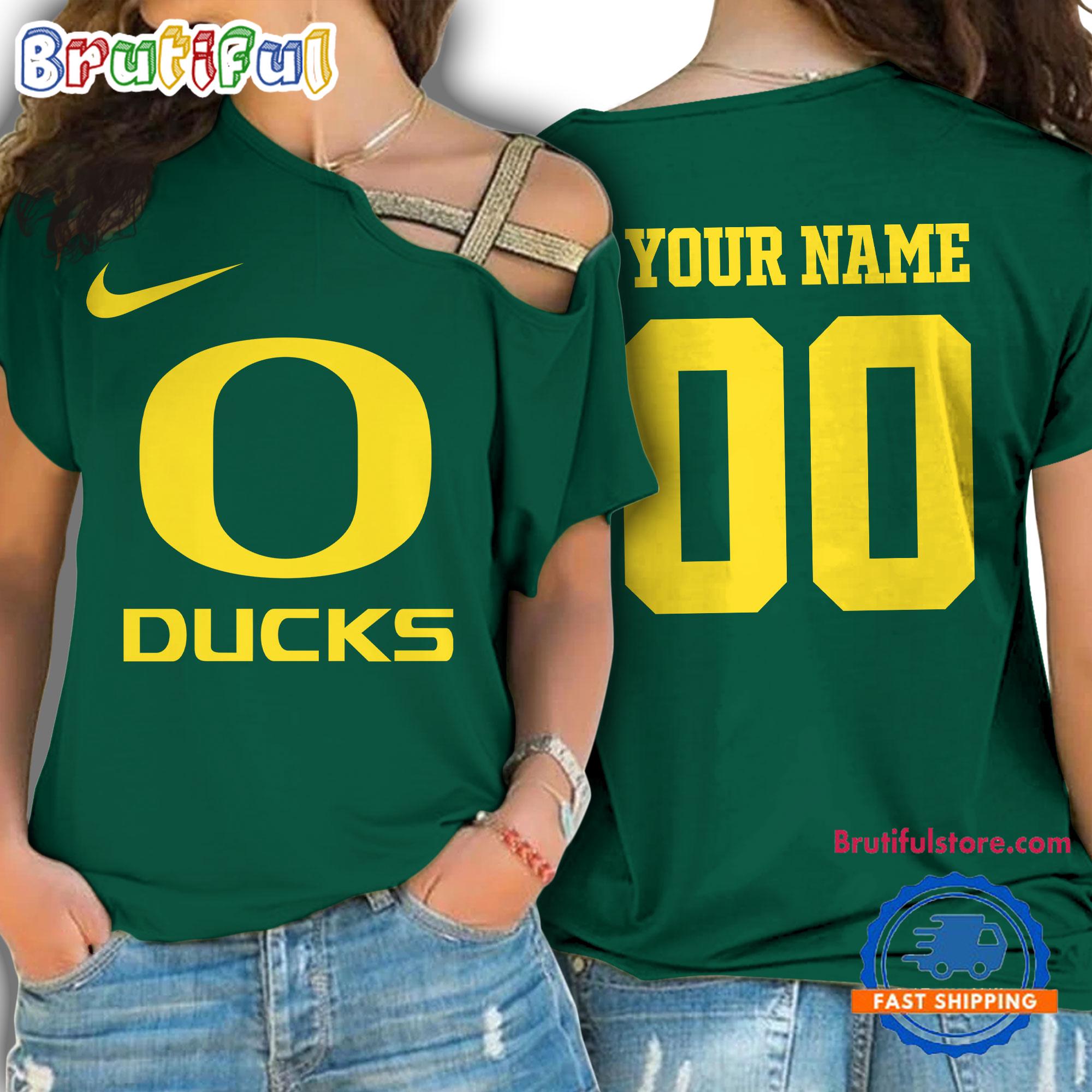 NCAA Oregon Ducks Special Sport Team Custom Women's One Shoulder Shirt
