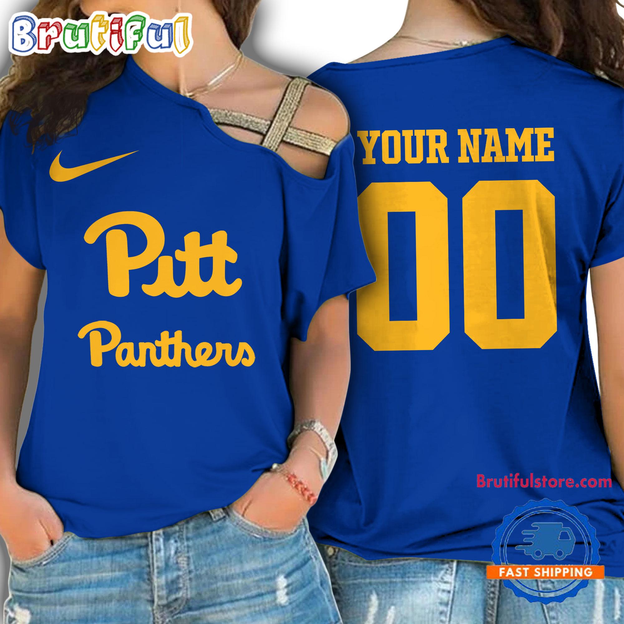 NCAA Pittsburgh Panthers Special Sport Team Custom Women's One Shoulder Shirt