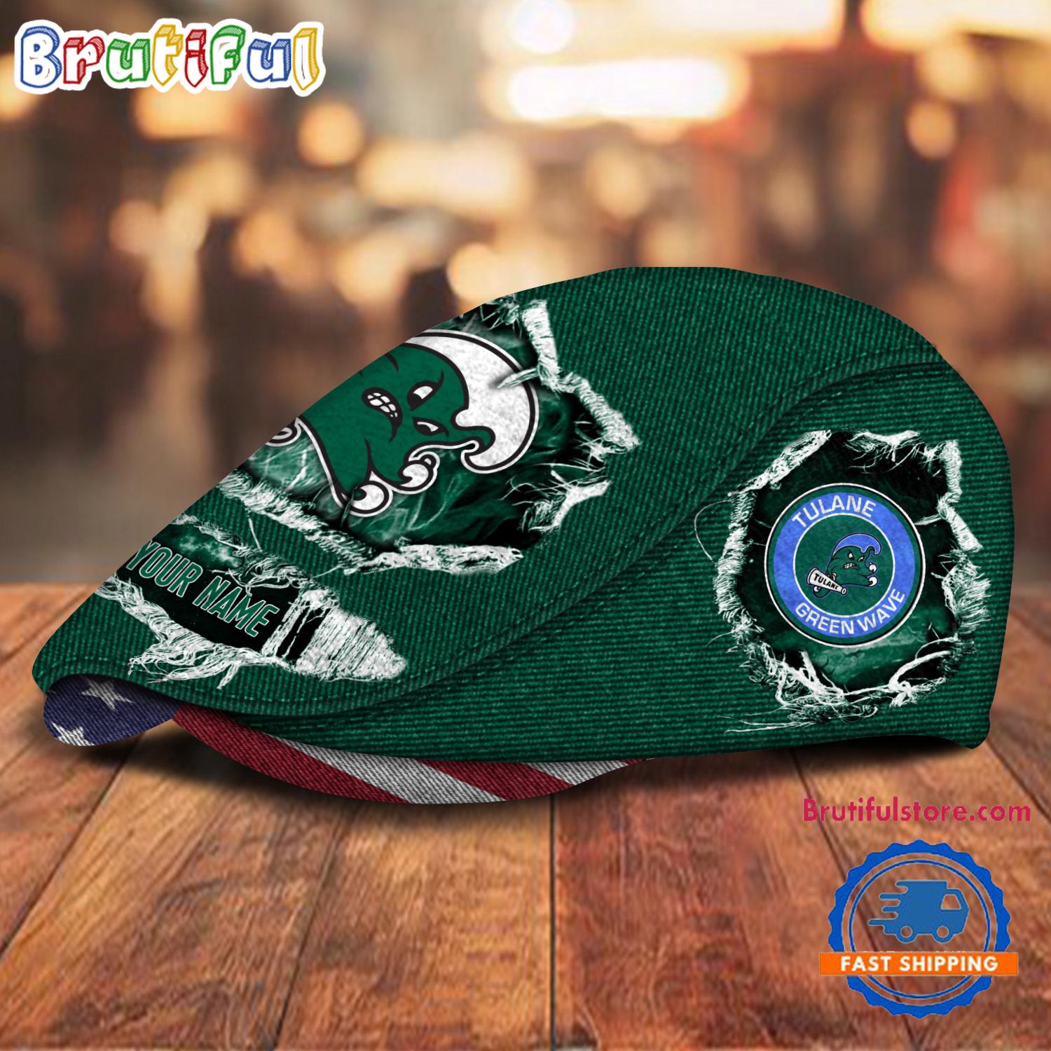 NCAA Tulane Green Wave Sport Team Design Jeff Cap