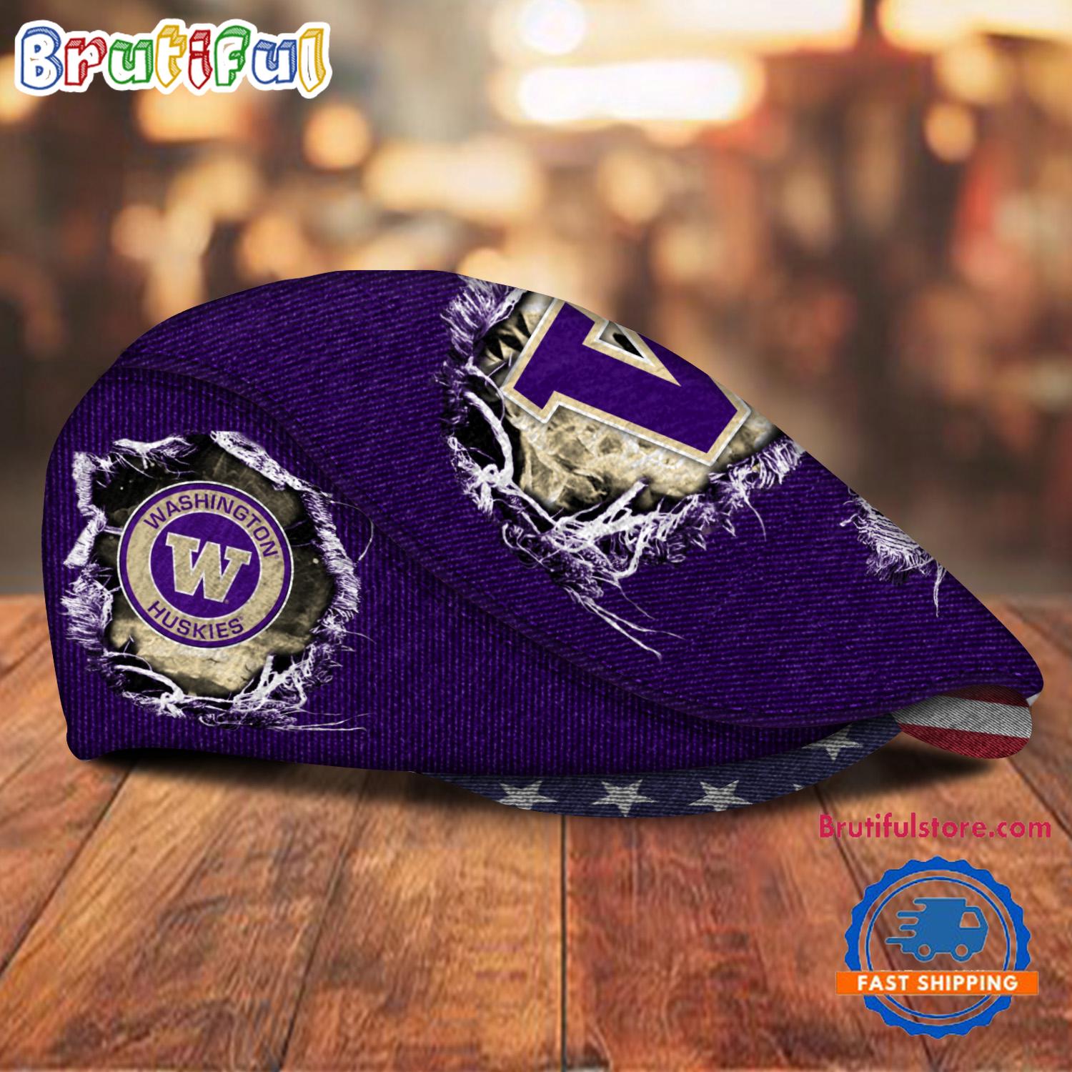 NCAA Washington Huskies Sport Team Design Jeff Cap