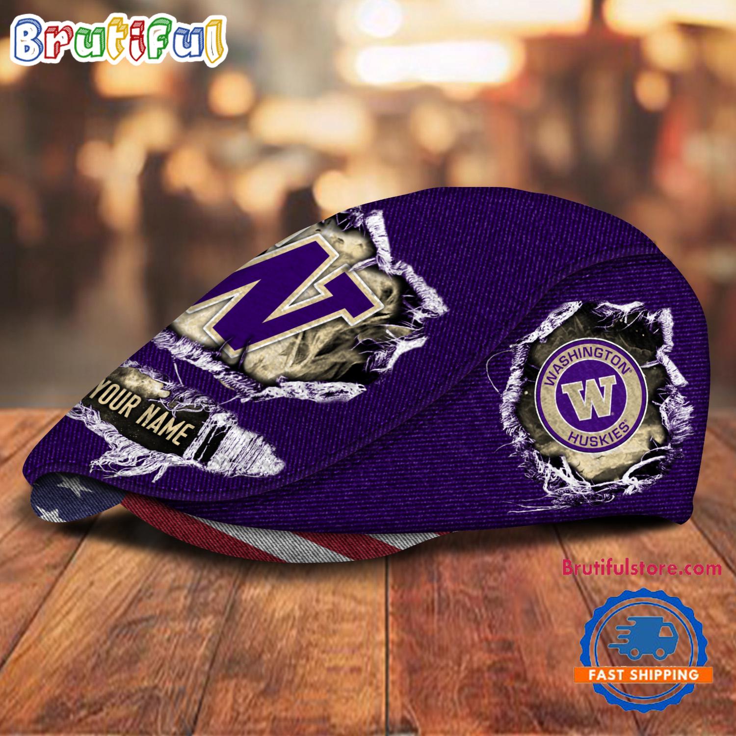 NCAA Washington Huskies Sport Team Design Jeff Cap