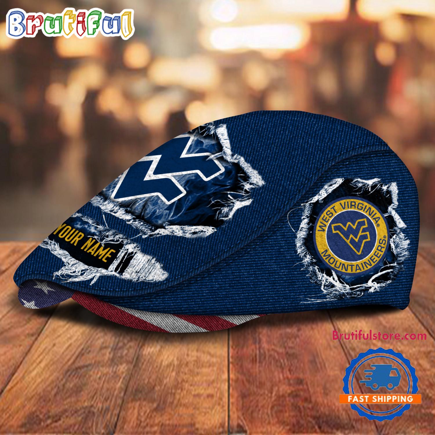 NCAA West Virginia Mountaineers Sport Team Design Jeff Cap