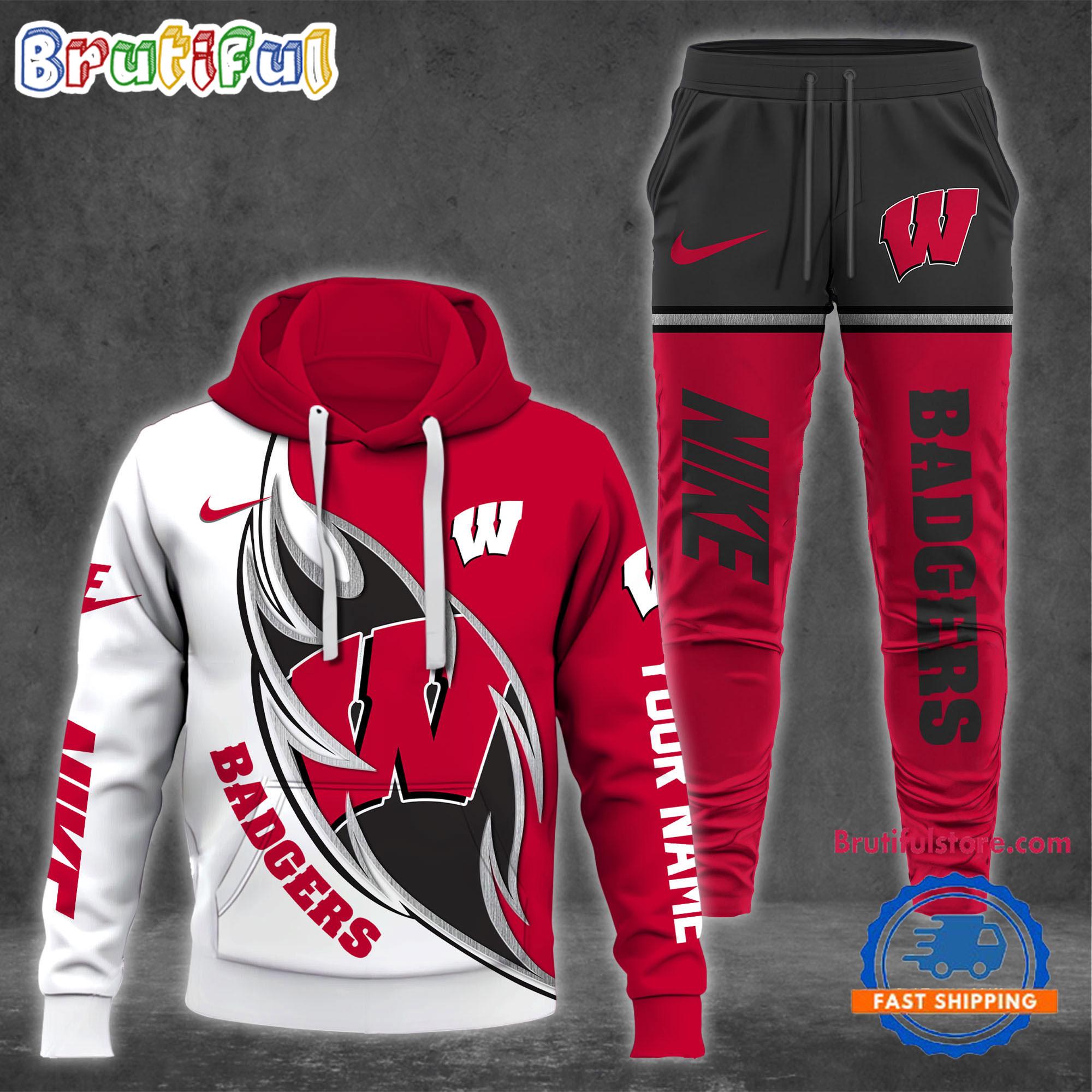 NCAA Wisconsin Badgers Special Sport Team Design Hoodie And Pants