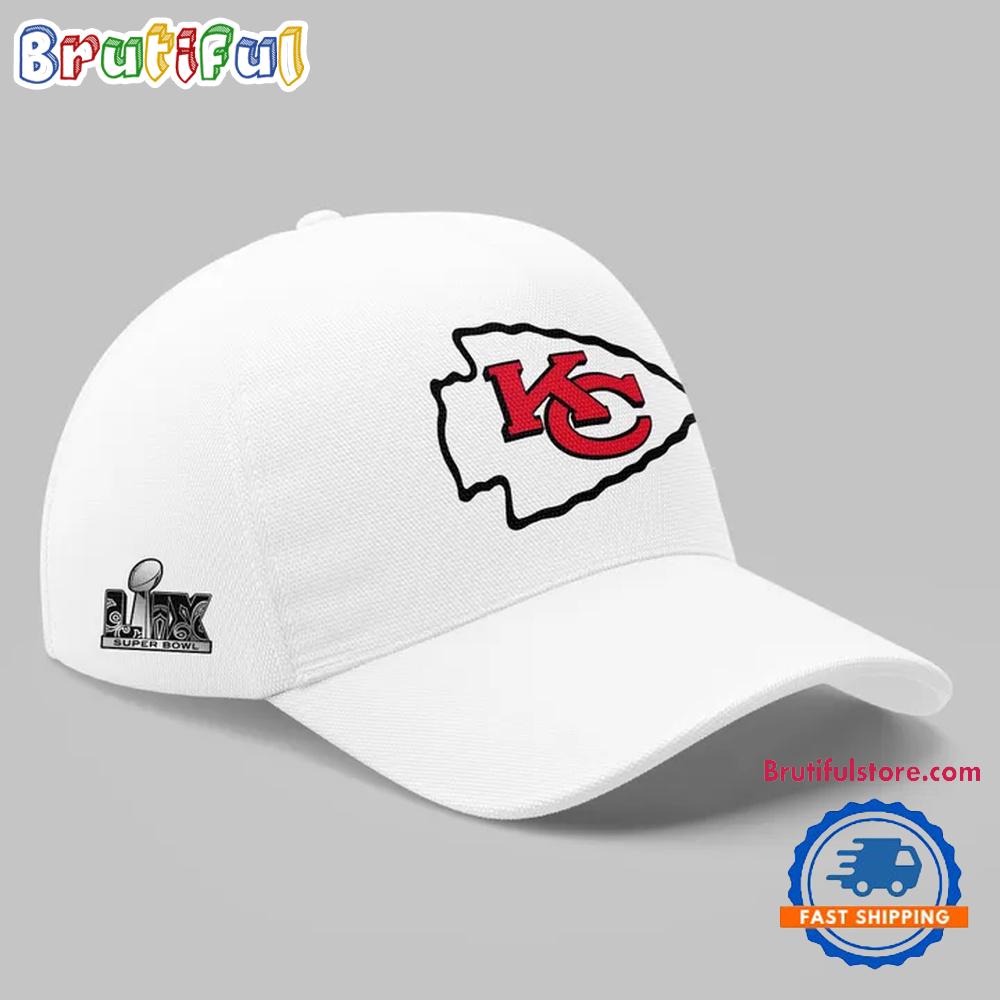 NFL Kansas City Chiefs Super Bowl LIX 2025 Champions New Design White Cap Hats