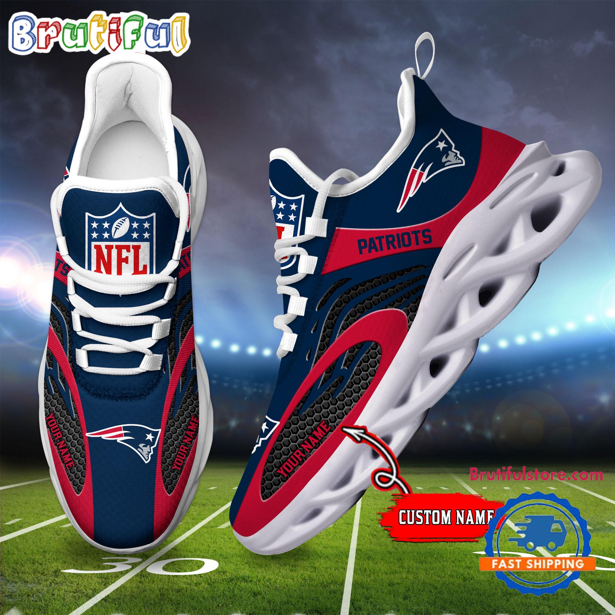 NFL New England Patriots Football Logo Team New Design Max Soul Shoes Sneaker
