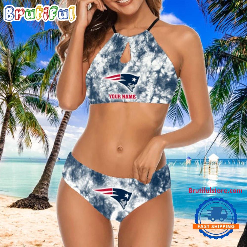 NFL New England Patriots Personalized Women's Summer Cami 2 Piece Bikini