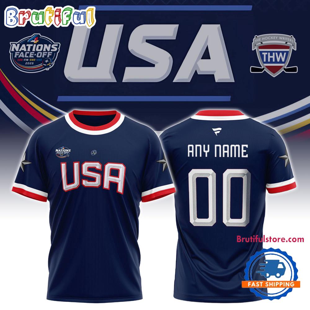 NHL 4 Nations Faceoff USA Premium T Shirt