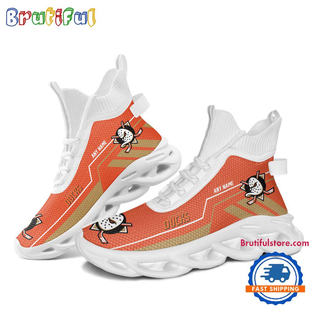 NHL Anaheim Ducks Personalized Name Hockey Team Design High Top Max Soul Shoes