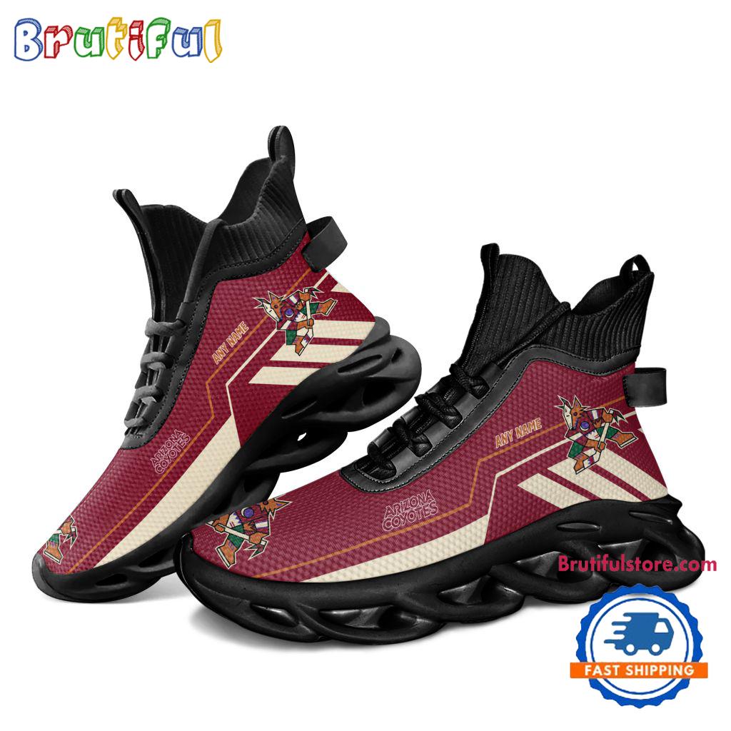 NHL Arizona Coyotes Personalized Name Hockey Team Design High Top Max Soul Shoes