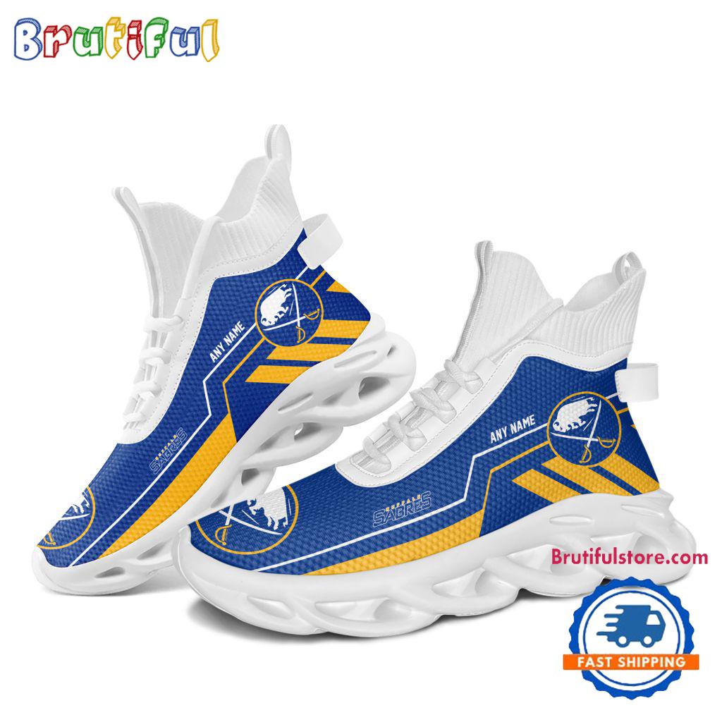 NHL Buffalo Sabres Personalized Name Hockey Team Design High Top Max Soul Shoes