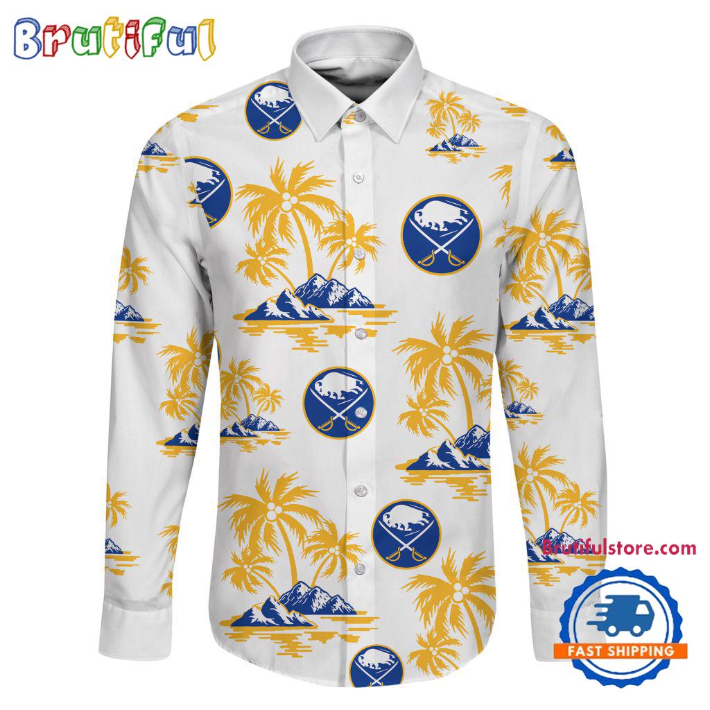 NHL Buffalo Sabres Special Hockey Long Sleeve Hawaiian Design Button Shirt