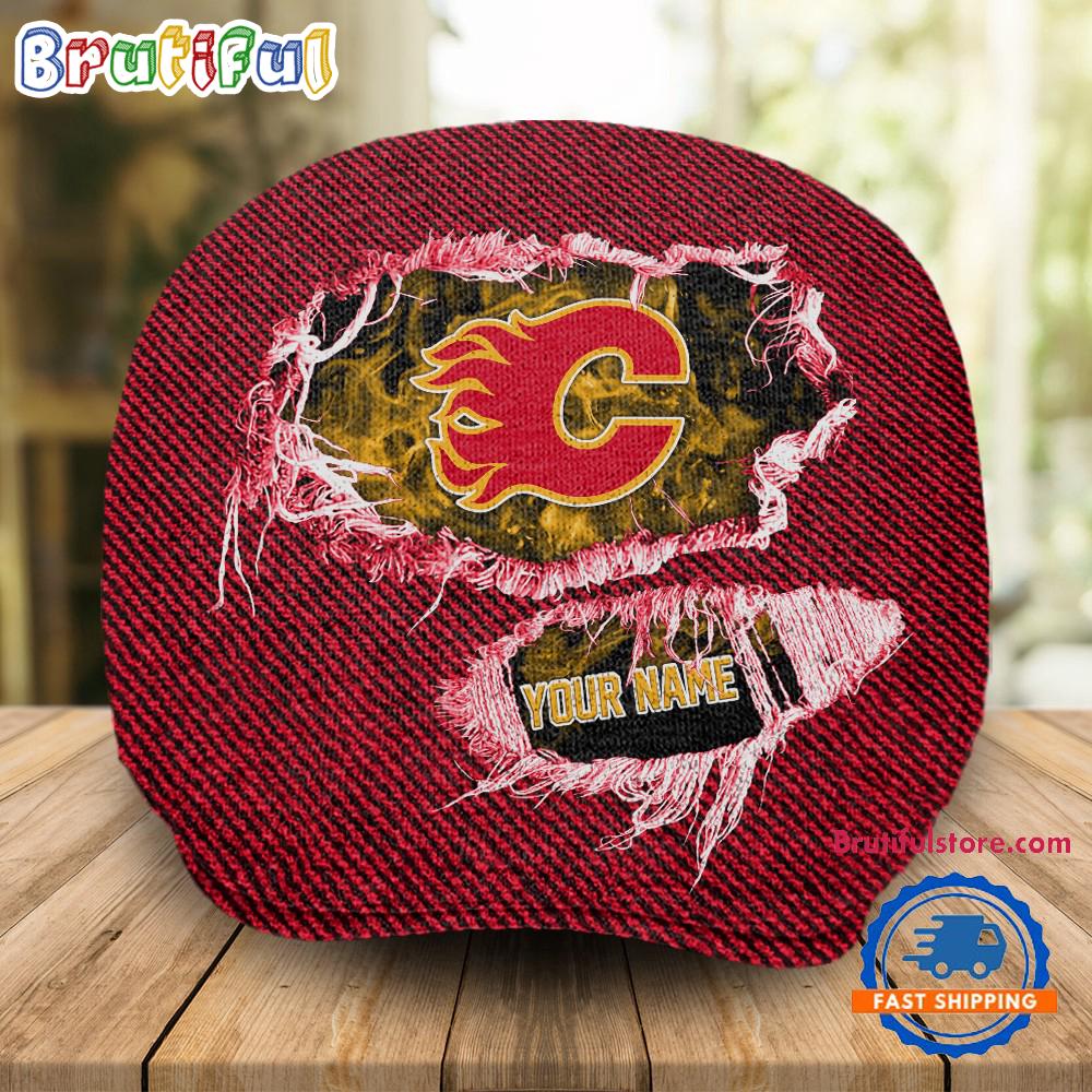 NHL Calgary Flames Hockey Logo Team Design Jeff Cap