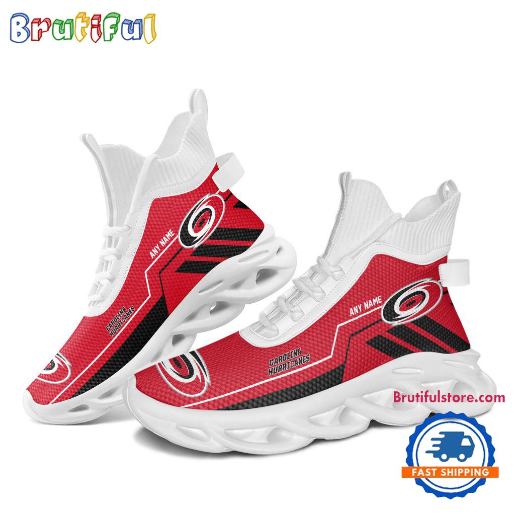 NHL Carolina Hurricanes Personalized Name Hockey Team Design High Top Max Soul Shoes