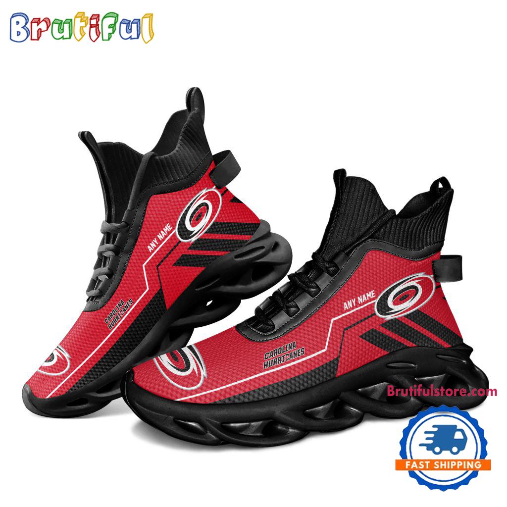 NHL Carolina Hurricanes Personalized Name Hockey Team Design High Top Max Soul Shoes