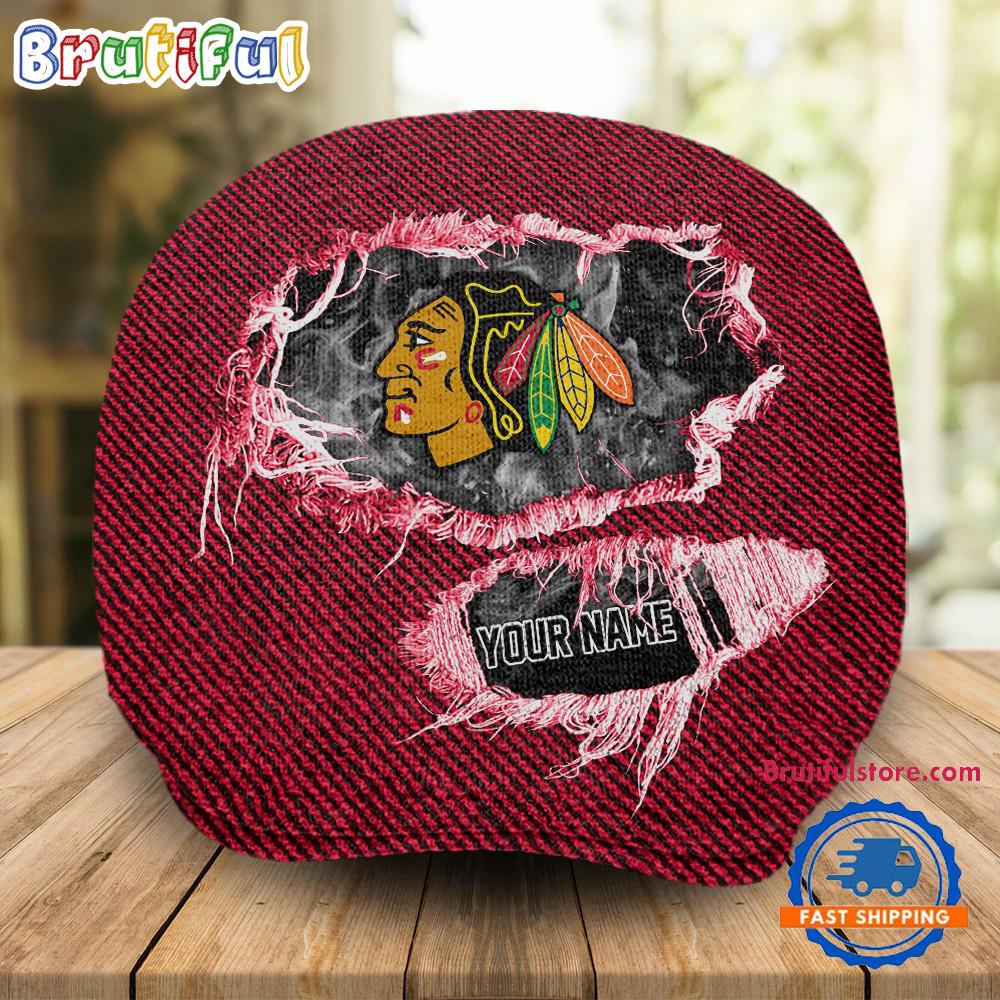 NHL Chicago Blackhawks Hockey Logo Team Design Jeff Cap