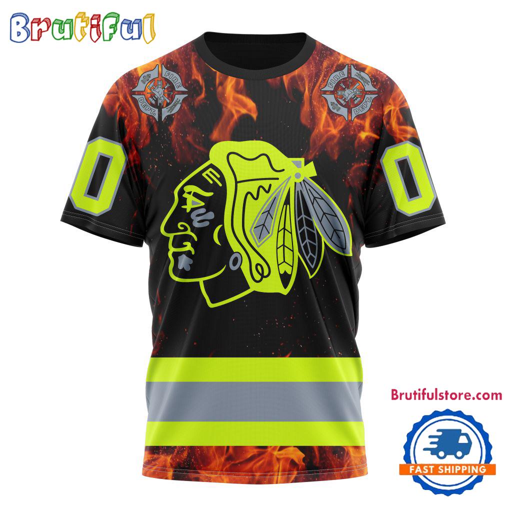 NHL Chicago Blackhawks Special Honoring Firefighters Design T Shirt, Hoodie, Sweatshirt