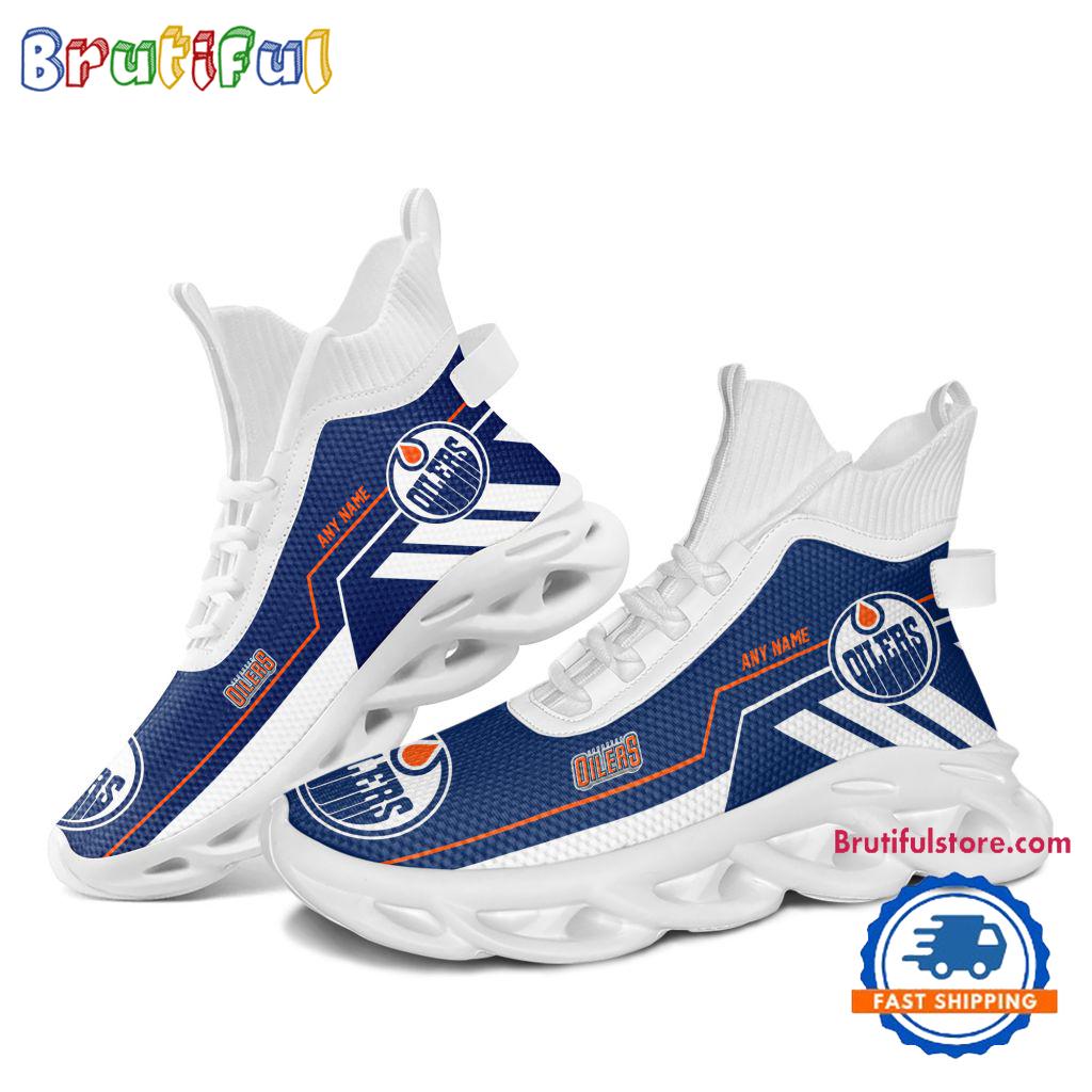 NHL Edmonton Oilers Personalized Name Hockey Team Design High Top Max Soul Shoes