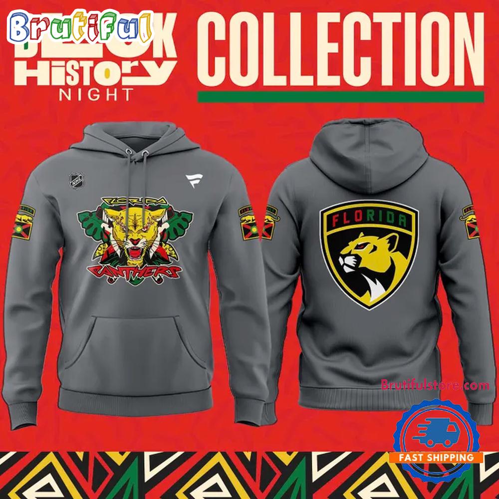 NHL Florida Panthers 2025 Hockey Black History Night Hoodie