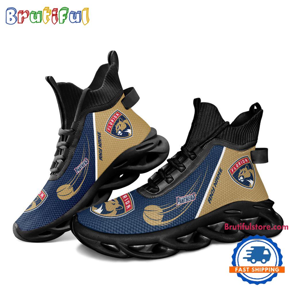 NHL Florida Panthers Custom Name High Top Max Soul Shoes, Hockey Team Design Shoes Sneaker