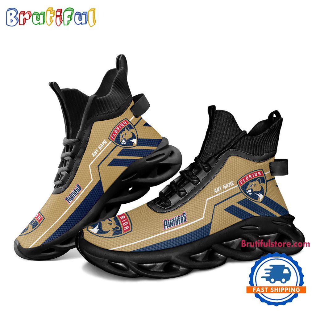 NHL Florida Panthers Personalized Name Hockey Team Design High Top Max Soul Shoes