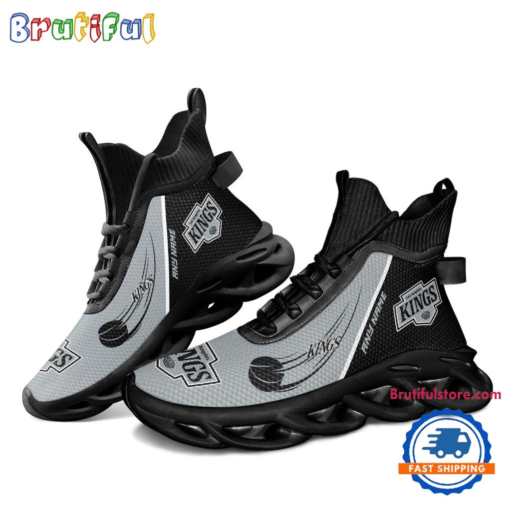 NHL Los Angeles Kings Custom Name High Top Max Soul Shoes, Hockey Team Design Shoes Sneaker