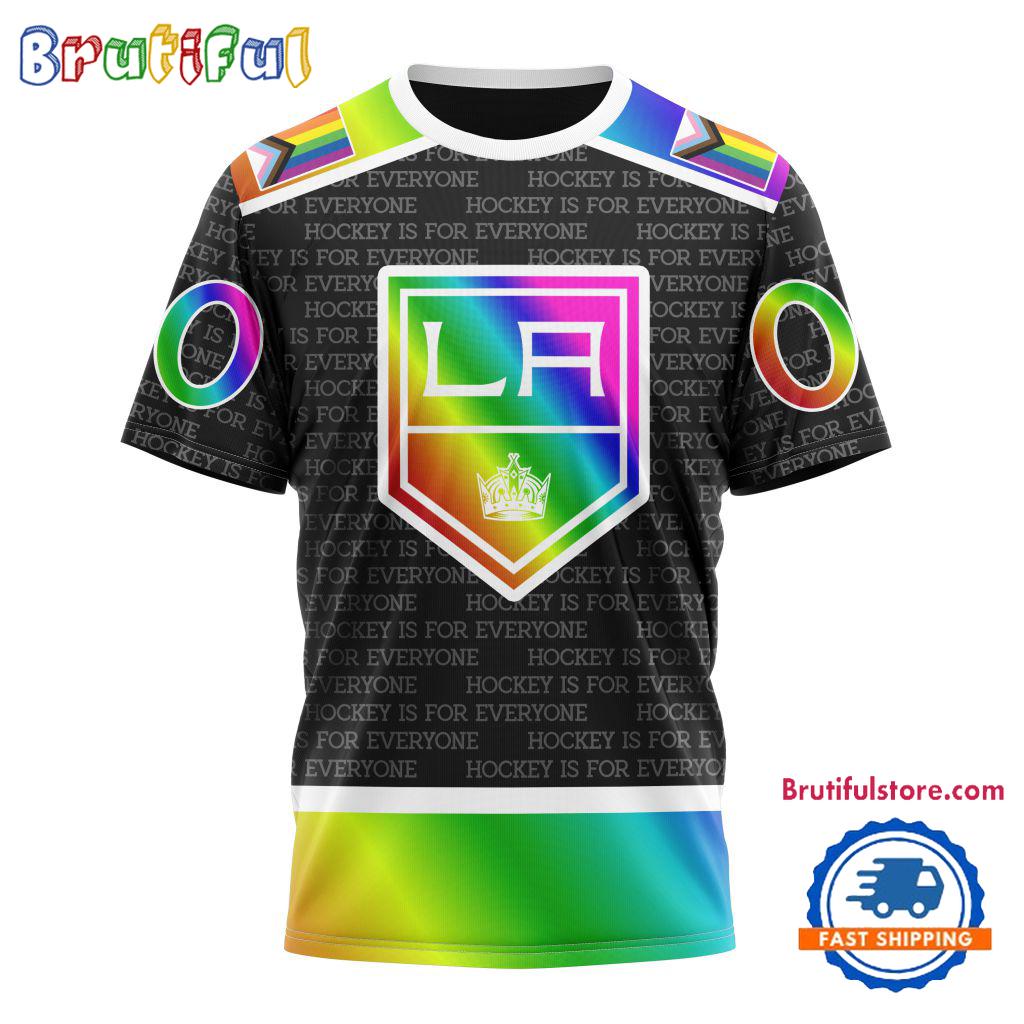 NHL Los Angeles Kings Special LGBT Pride Is For Everyone Hockey Design T Shirt, Sweatshirt, Hoodie