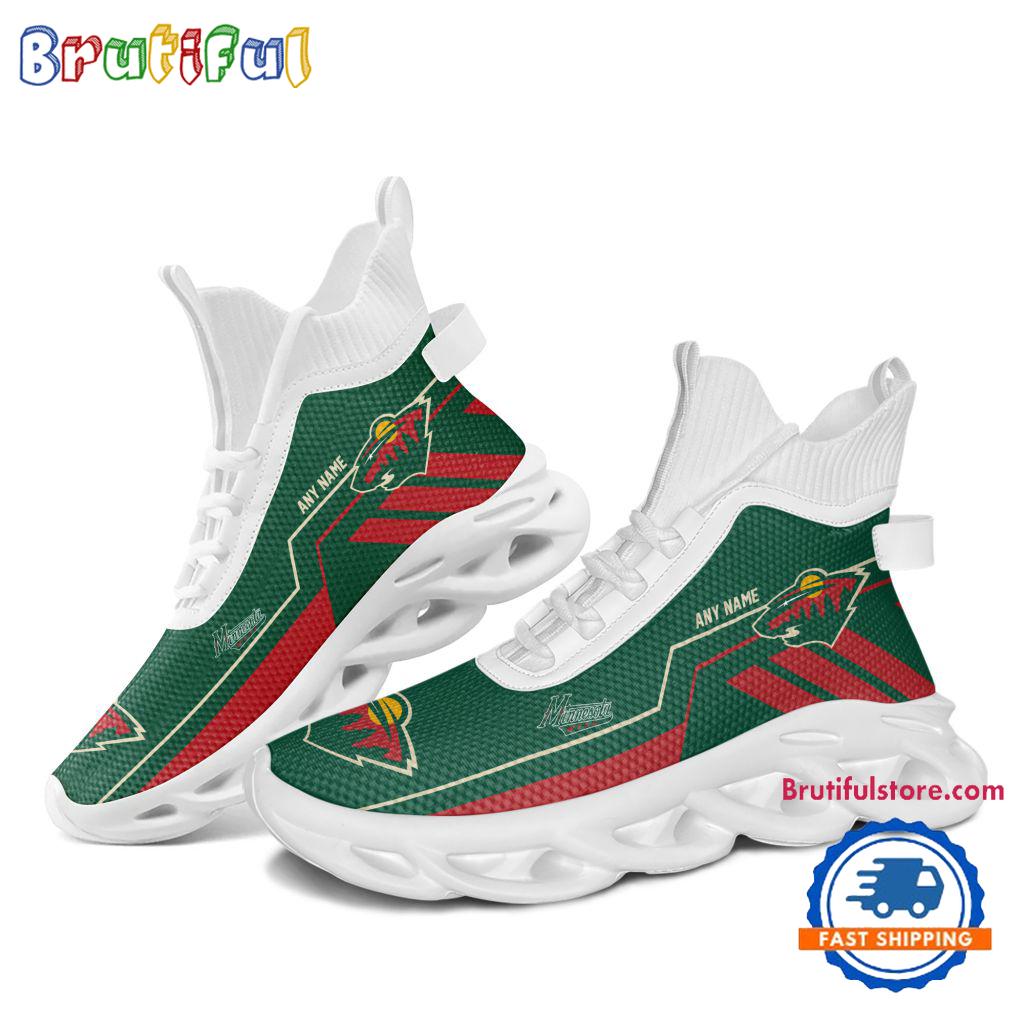 NHL Minnesota Wild Personalized Name Hockey Team Design High Top Max Soul Shoes