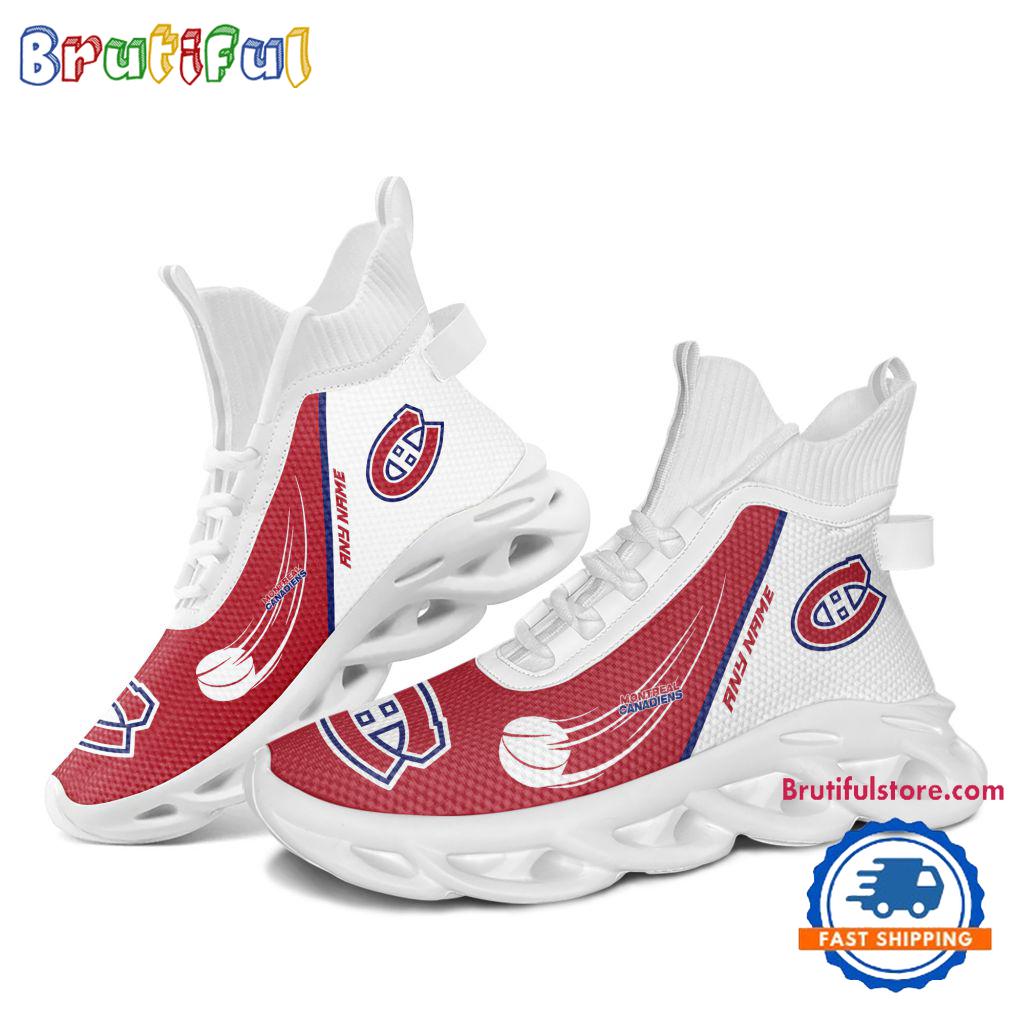 NHL Montreal Canadiens Custom Name High Top Max Soul Shoes, Hockey Team Design Shoes Sneaker