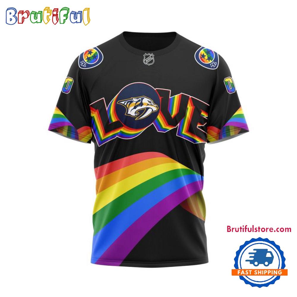 NHL Nashville Predators Lover LGBT Pride Month Personalized T Shirt, Hoodie, Sweatshirt