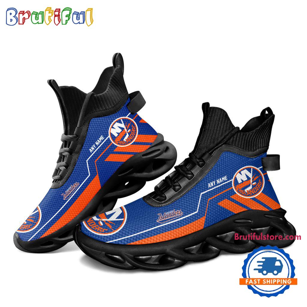 NHL New York Islanders Personalized Name Hockey Team Design High Top Max Soul Shoes