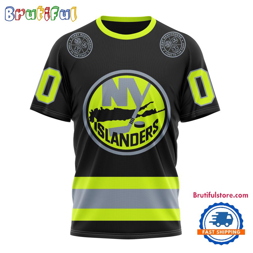 NHL New York Islanders Specialized FireFighter Uniforms Color Design T Shirt