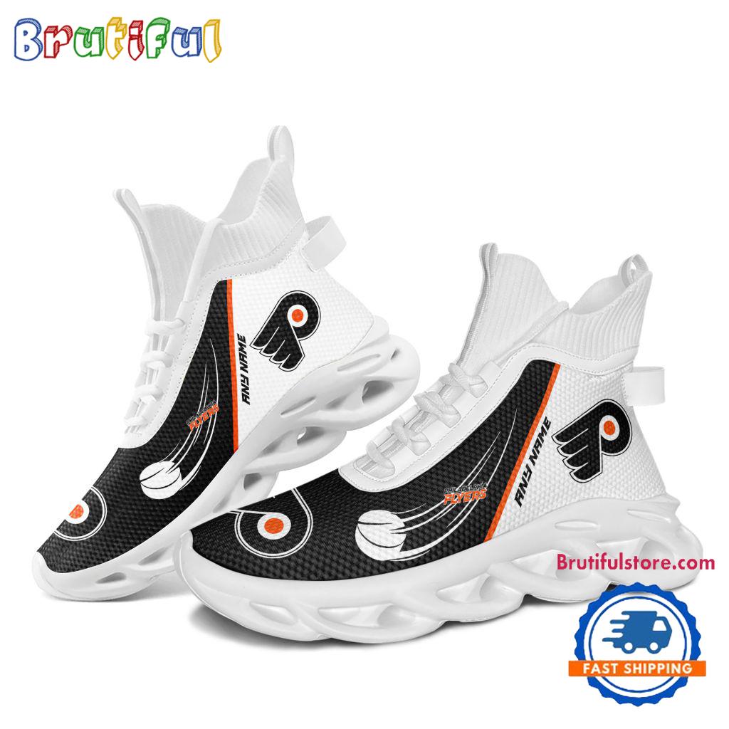 NHL Philadelphia Flyers Custom Name High Top Max Soul Shoes, Hockey Team Design Shoes Sneaker