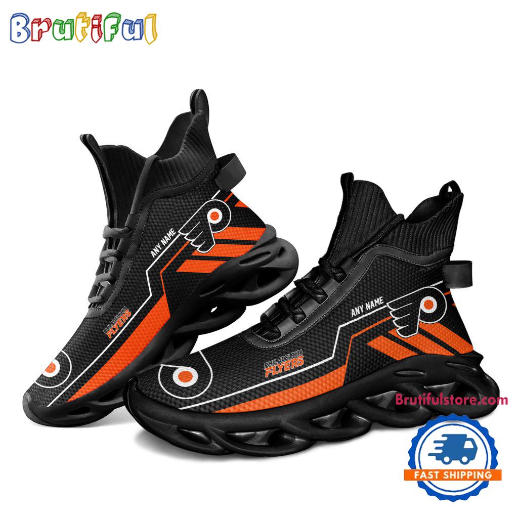 NHL Philadelphia Flyers Personalized Name Hockey Team Design High Top Max Soul Shoes