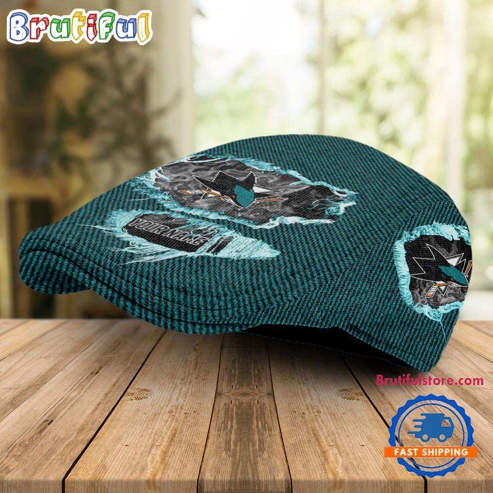 NHL San Jose Sharks Hockey Logo Team Design Jeff Cap