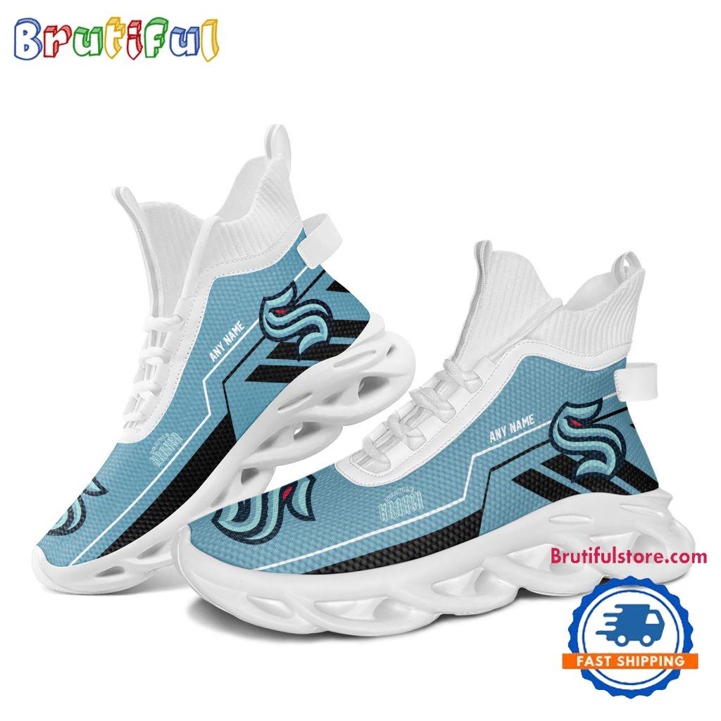 NHL Seattle Kraken Personalized Name Hockey Team Design High Top Max Soul Shoes