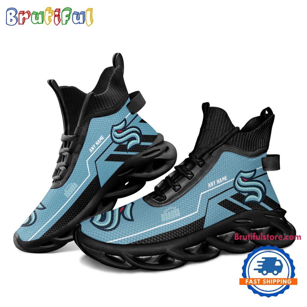 NHL Seattle Kraken Personalized Name Hockey Team Design High Top Max Soul Shoes