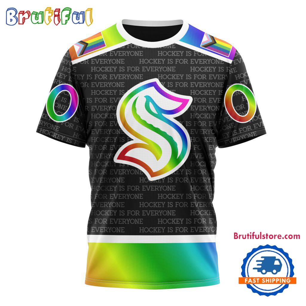 NHL Seattle Kraken Special LGBT Pride Is For Everyone Hockey Design T Shirt, Sweatshirt, Hoodie