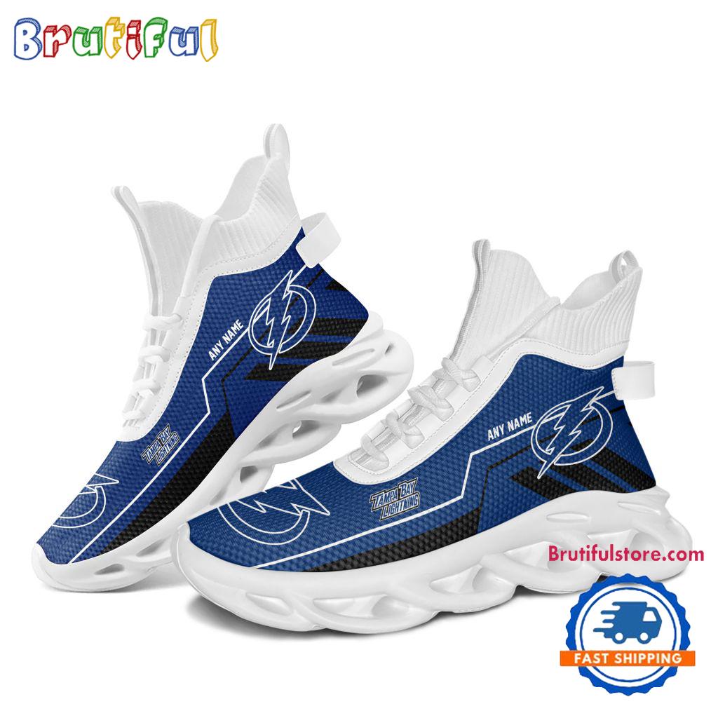NHL Tampa Bay Lightning Personalized Name Hockey Team Design High Top Max Soul Shoes