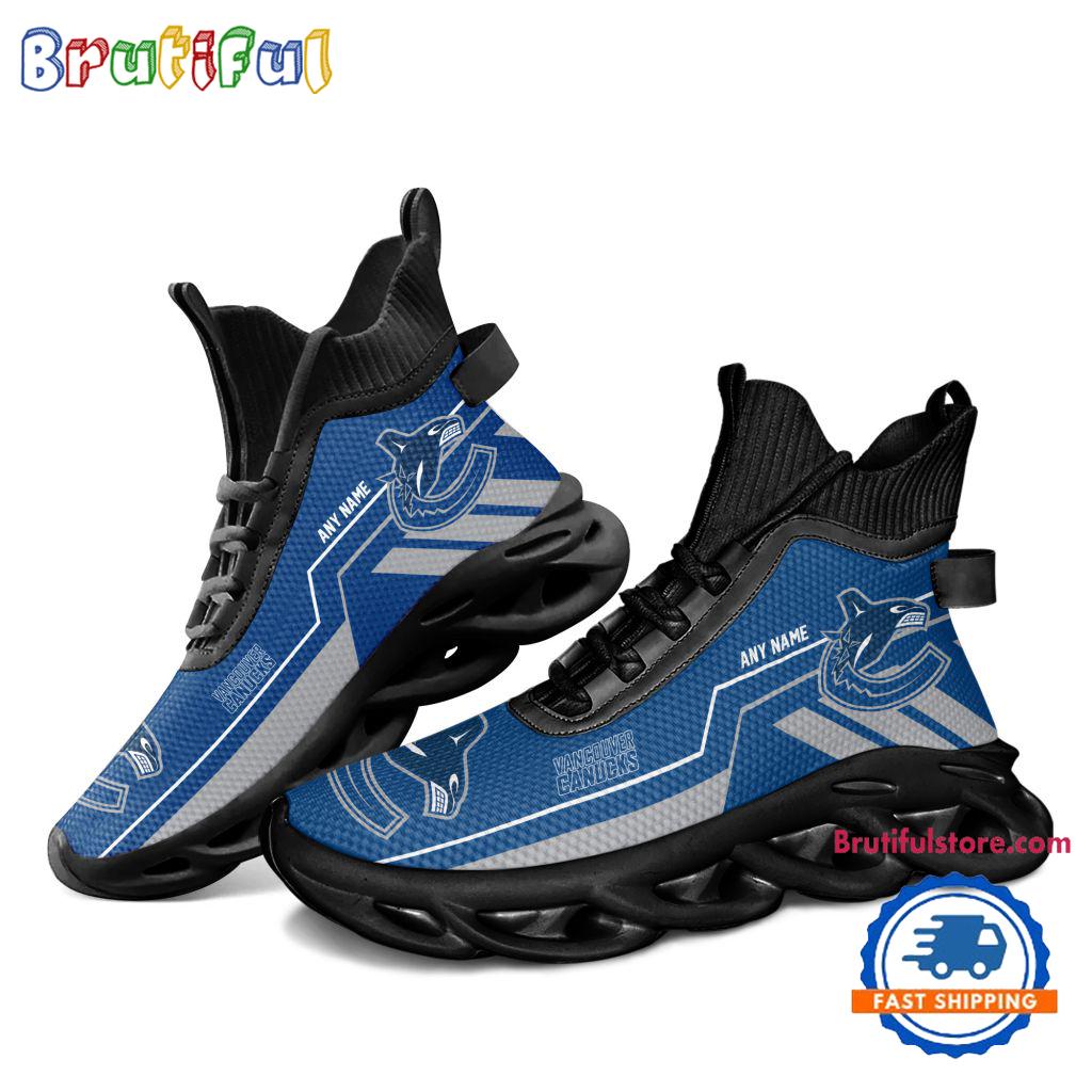 NHL Vancouver Canucks Personalized Name Hockey Team Design High Top Max Soul Shoes