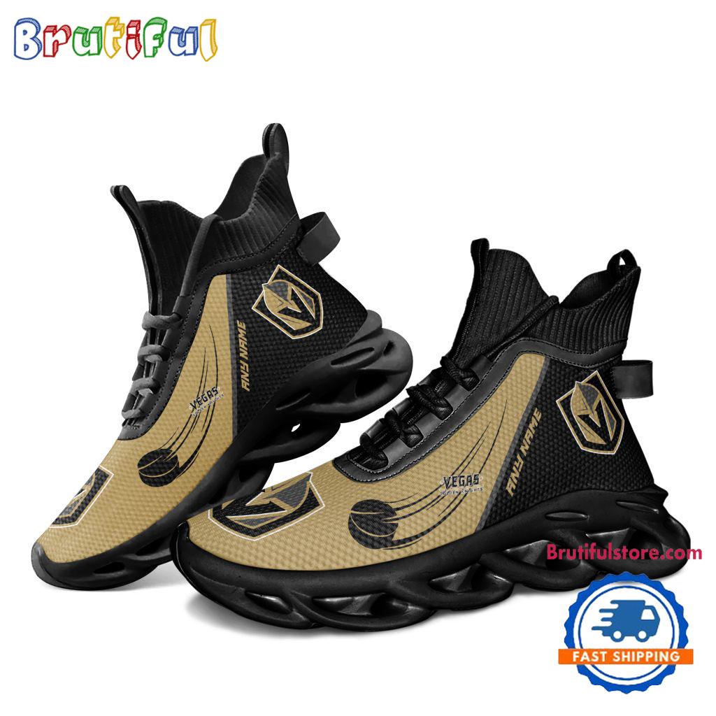 NHL Vegas Golden Knights Custom Name High Top Max Soul Shoes, Hockey Team Design Shoes Sneaker